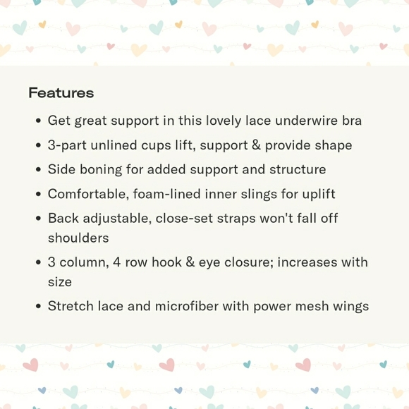 Elilia Isabella Ivory Lace Full Coverage Bra - Sz 44i US/UK - Picture 7 of 9